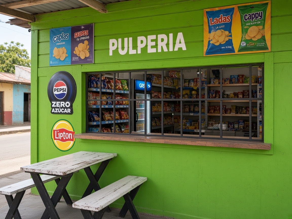 Pulpería con póster oficial Hondubet